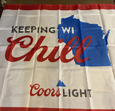 Coors Light Beer Keeping Wisconsin Chill 2.5x4 ft Flag NEW Banner Man Cave picture
