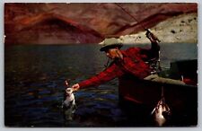 Bass Fishing Lake Mead PC PM Tulsa OK Cancel WOB Note VTG Vintage 2c picture