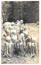 Creepy Mummies From The Philippines, Antique RPPC Photo Postcard Death picture