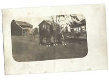 c.1900s Man With Horses In Front Of Stagecoach RPPC Real Photo Postcard UNPOSTED picture