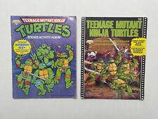 1989 1990 Teenage Mutant Ninja Turtles Diamond Sticker Activity Album Lot 2 TMNT picture