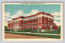 Owensboro KY-Kentucky, High School Building, Antique Vintage Postcard picture
