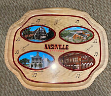 VTG Nashville Tennessee Souvineer Country Music Metal Serving Tray 16