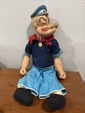 Popeye The Sailor Man Vintage 16” Doll 1979 Features Engraved Tattoo Arms  picture