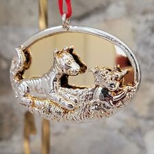 TIGGER & ROO Christmas Ornament LUNT SILVERSMITHS Classic Pooh Rare Vintage Oval picture