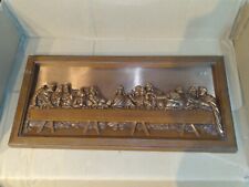 Vintage Coppercraft Guild The Lords Last Supper 3D Copper Picture Hanging Art  picture