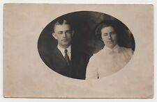 RPPC POSTCARD CIRCA 1910s ROMANTIC YOUNG COUPLE HUSBAND & WIFE ALBUM PRINT picture