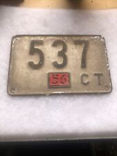 1956 Connecticut license plate # 537 Rare Low Digit  picture