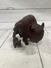 Wood bison and Child Bison 5”x4.5”, 1.5”x1.5” picture