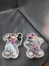 Vintag 1980’s Disney Mickey &Minnie Plastic Candy Box Container Clear USA 6