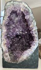 LARGE AMETHYST CATHEDRAL CRYSTAL CLUSTER GEODE RICH COLOR. 15LBS. picture