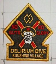 Sunshine Villiage Delerium Dive Patch No Guts No Glory Goats Eye SkiRun Mountain picture