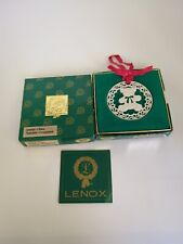 Vintage Lenox China Yuletide Ornament Christmas Teddy Bear In Original Box picture