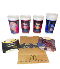Batman & Robin Mcdonald's & Taco Bell Vintage 90s Cups And Packaging Forever picture
