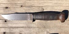 Rare U S N RH PAL 35 Wood Pommel (no MARK I stamp) Navy 10” Knife USA 5” Blade picture