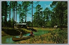 Walt Disney World Fort Wilderness Campsites Canoe Vintage Postcard picture