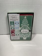 Hallmark Handcrafted Christmas 12 Cards Box 4 Designs Bell Snowflake Tree Wreath picture