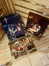 3 Vintage 3D Postcard Christmas Collectors Cards picture