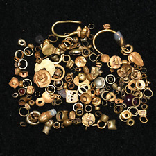 Genuine Ancient Roman & Greek Gold Bead & Ornament Lot C. 300 BC-1st Century AD picture