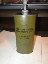 Vintage U. B. Bray Gun Oil Handy Oiler Tin/Can – 4 oz. Oval with Lead Top picture