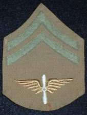 1920s WW2 AAC Army Air Corps Corporal 'Winged Propeller' Chevrons Patch, Cotton picture