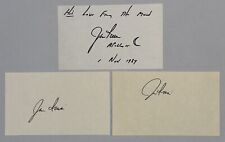 Jim Irwin Apollo 15 NASA astronaut hand signed lot of 3 3x5 cuts picture