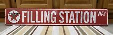 Texaco Filling Station Metal Sign Vintage Style Wall Decor 36” picture