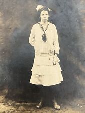 Vintage Cabinet Photo Pretty Young Teen Girl Full Length 9