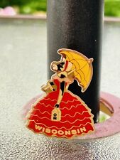 Wisconsin Odyssey Of The Mind OM  Dairy Lady Cow Pin Lapel Pin OOom picture