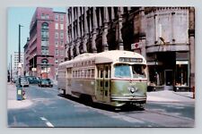 Postcard Trolley Street Car Septa PCC #2789 Philadelphia, Vintage Chrome G17 picture