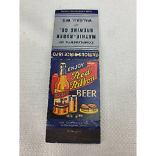 Red Ribbon Beer Complments of Mathie-Ruder Brewing Co Wausau WIS Matchbook Cover picture