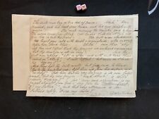 Antique 1864 Handwritten Extract Of PECULIAR BY POET W HOWITT 1864 picture