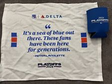NY RANGERS RALLY TOWEL SGA + KOOZIE 2024 NHL PLAYOFFS STANLEY CUP MSG picture