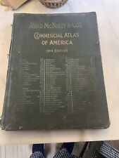 Large Antique 1914 Rand McNally Commercial Atlas of America Read Description picture