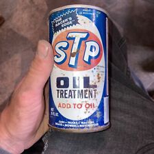 Vtg STP Oil Treatment 15 Fluid Ounces Full Cardboard Metal Can Nice Condition picture