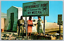 Postcard The Southernmost Point Natives Selling Conch Shells Key West, FL H22 picture