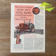 VINTAGE 1949 CASE TRACTORS AGRICULTURAL FARMING ORIGINAL PRINT ADVERTISEMENT picture