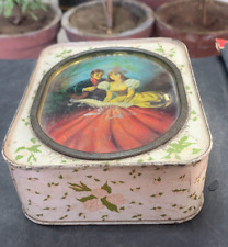 1980s Old Vintage Parle Assorted Toffees Advertising Litho Tin Box Made In India picture