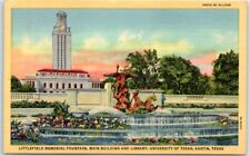 Littlefield Memorial Fountain, Main Building and Library, University Of Texas picture
