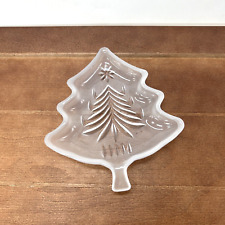 Mikasa Frosted Crystal Yuletide Tree Frost Sweet Candy Dish Plate Christmas picture