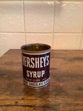 Vintage Hershey Syrup small tin 5.5 Oz Chocolate Metal Can  USA picture