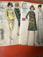 Lot Oof 2 Vintage Vogue  Pattern 7238 And 5827. picture