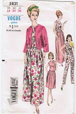 1963 Vogue Pattern 5821 Sheath Pants Skirt Top Jacket sz 14 Mid Century Complete picture