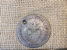 ORIGINAL US 1909 ONE PESO COIN CARRIED BY USN VETERAN WITH HIS NAME SCRATCHED ON picture