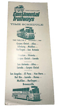 Vintage Continental Trailways Bus Time Schedule 12/1/1969 N0.6 Corpus Christi picture