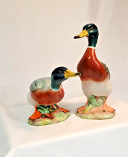 Mallard Duck Figurines Vintage Made In Italy Fantastic Colors Ceramic picture