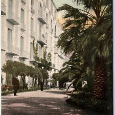 c1900s UDB Menton, France Le Grand Hotel Hand Colored Postcard Guggenheim A170 picture