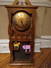 Vintage SESSIONS UNITED 404 Electric Wood WALL or mantle CLOCK and light works picture