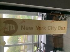 40x7 NEW YORK NY NYC BUS SIGN MTA VINYL ADHESIVE DECAL COLLECTIBLE TRANSIT LOGO picture