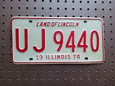 1974 Illinois Auto Car Truck License Plate UJ 9440 picture